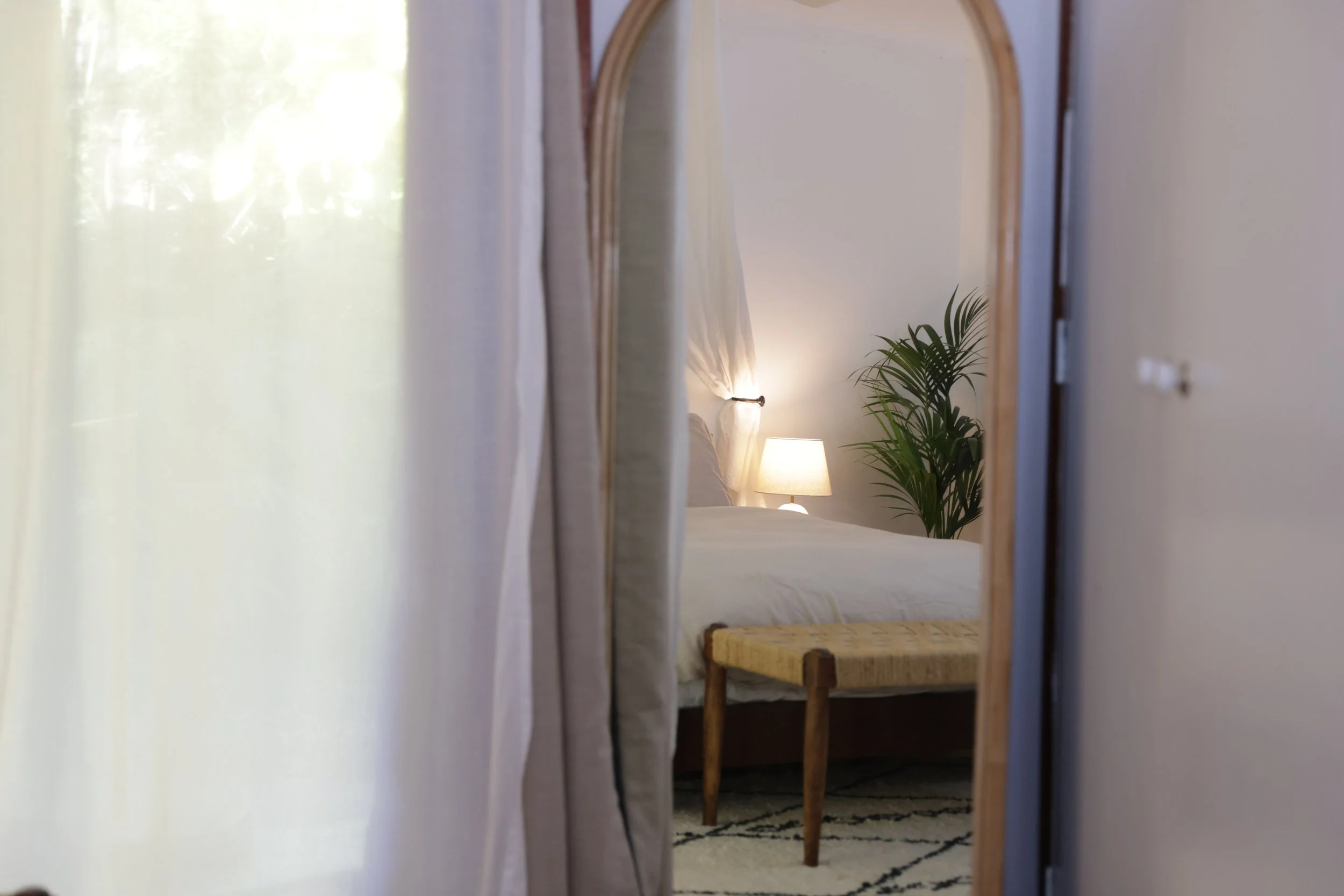 Beautifully styled holiday home interior with warm textures and inviting atmosphere